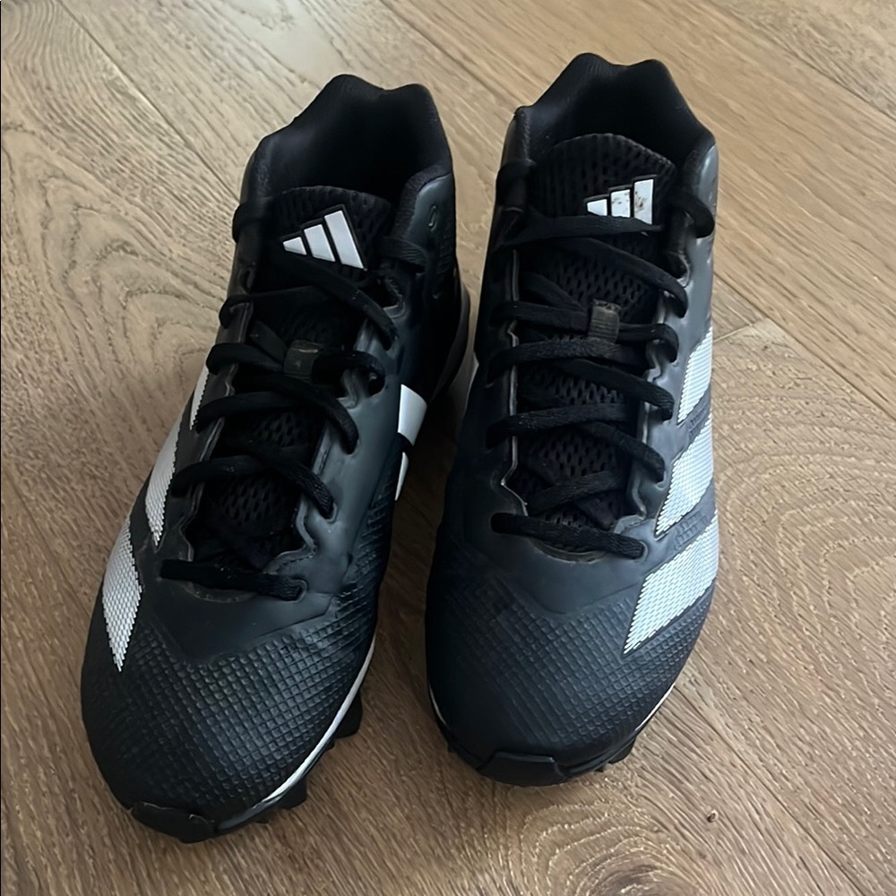 Adidas Black and White Football Cleats mens 9.5